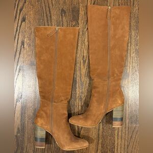 Camel, Suede Vicenza Knee Highs | Size 37